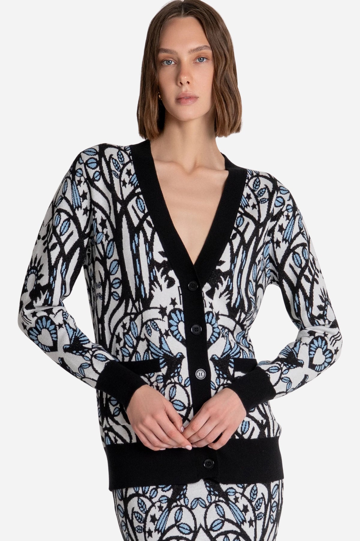 Cardigan Fracomina regular jacquard