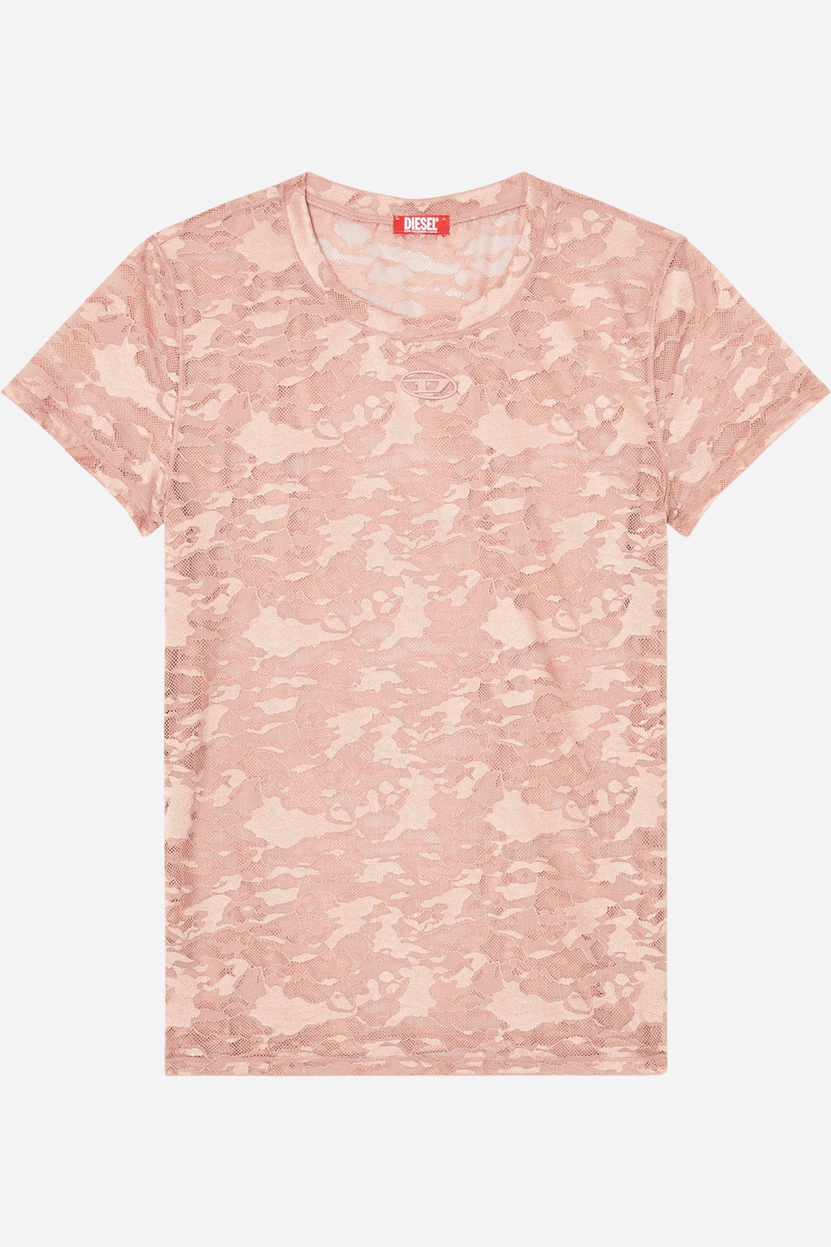 Diesel T-shirt pizzo mimetico manica ad aletta