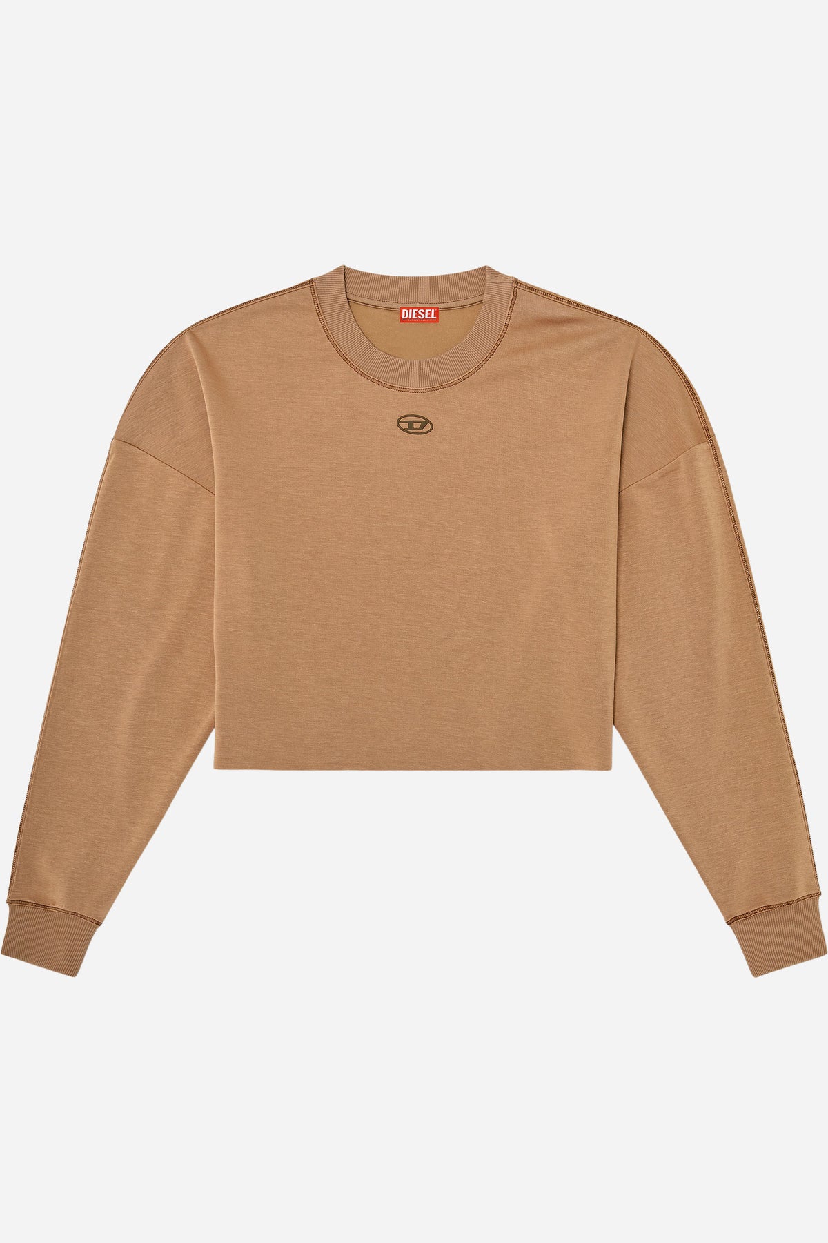 Diesel crop top donna relaxed in scuba stretch