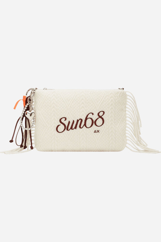 Pochette Sun68 piccola in maglia con frange