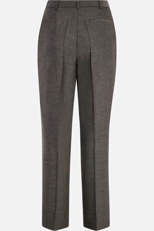 Pantalone chino regular in tessuto spigato