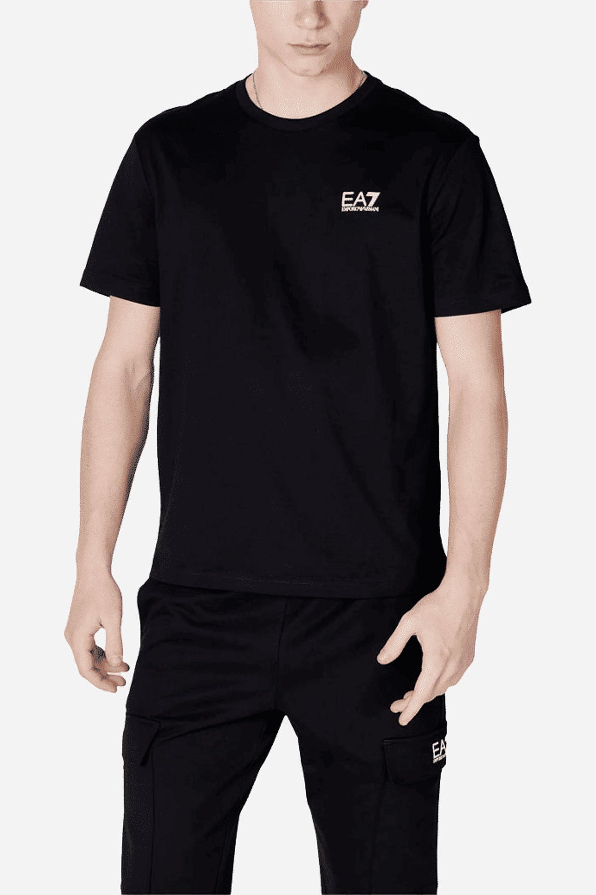 T-shirt EA7 Logo Series uomo in cotone