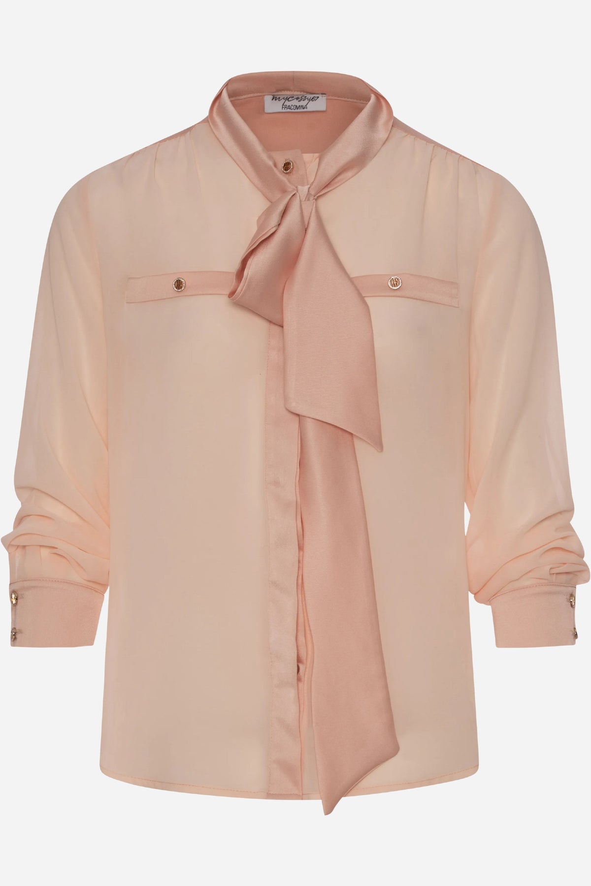Camicia Fracomina regular con fiocco sul collo