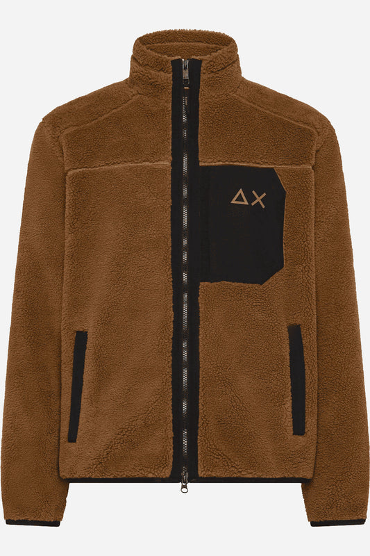 Giacca teddy Sun68 collo alto dettagli nylon