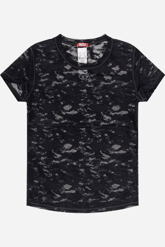 Kasia-Utlt T-shirt slim in pizzo