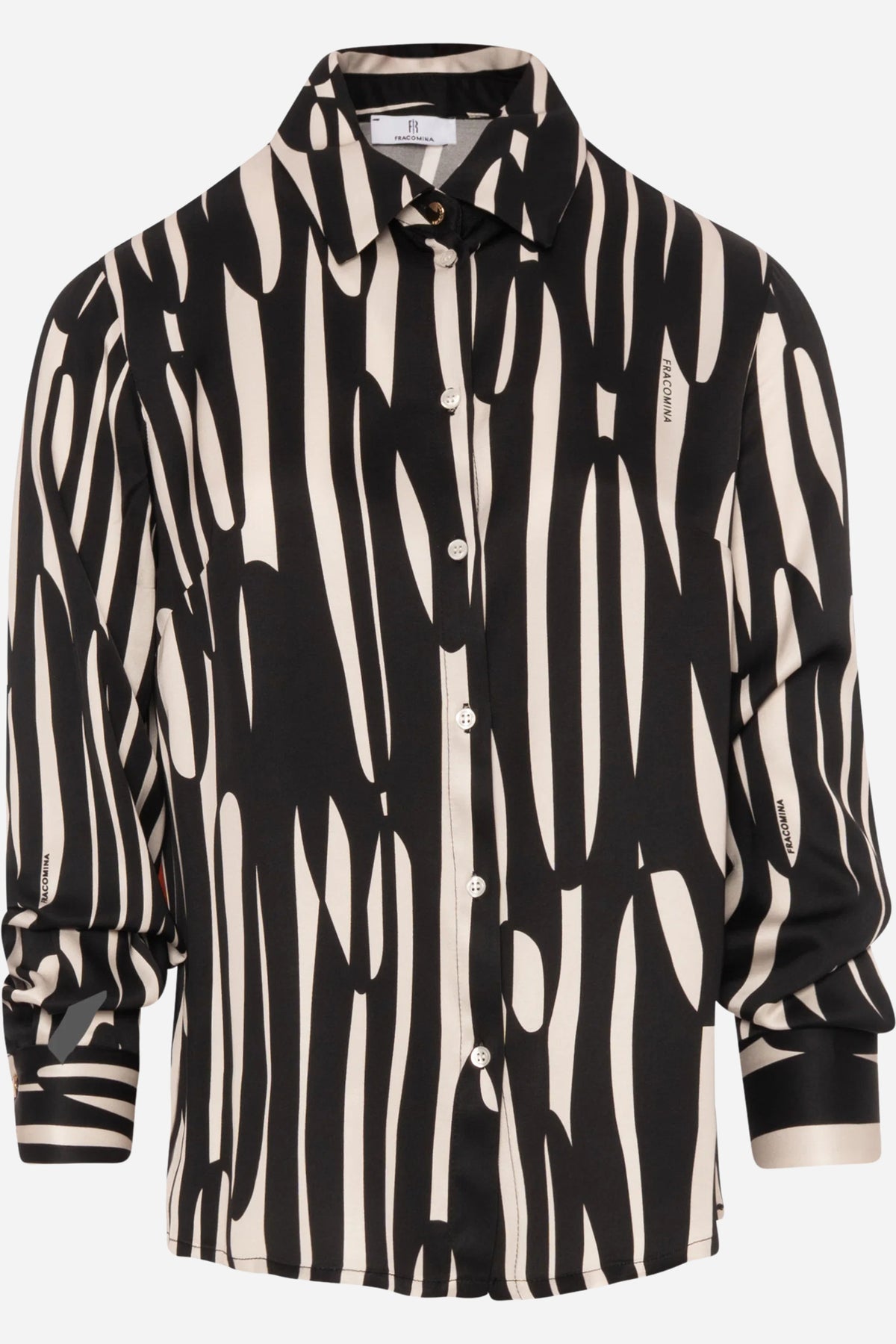 Camicia regular viscosa stampa astratta Fracomina