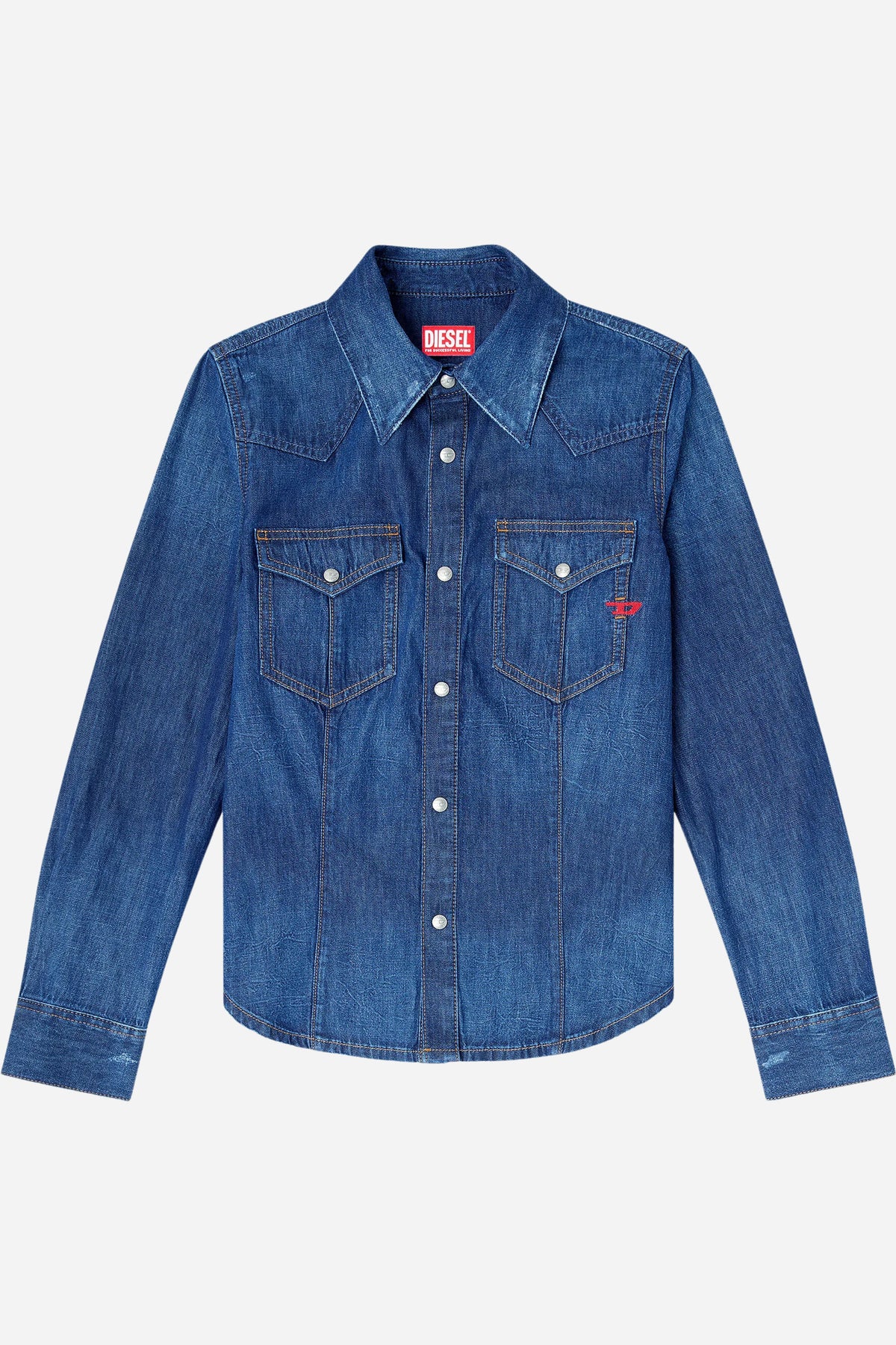 Camicia western Diesel in denim leggero