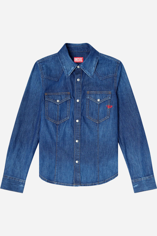 Camicia western Diesel in denim leggero