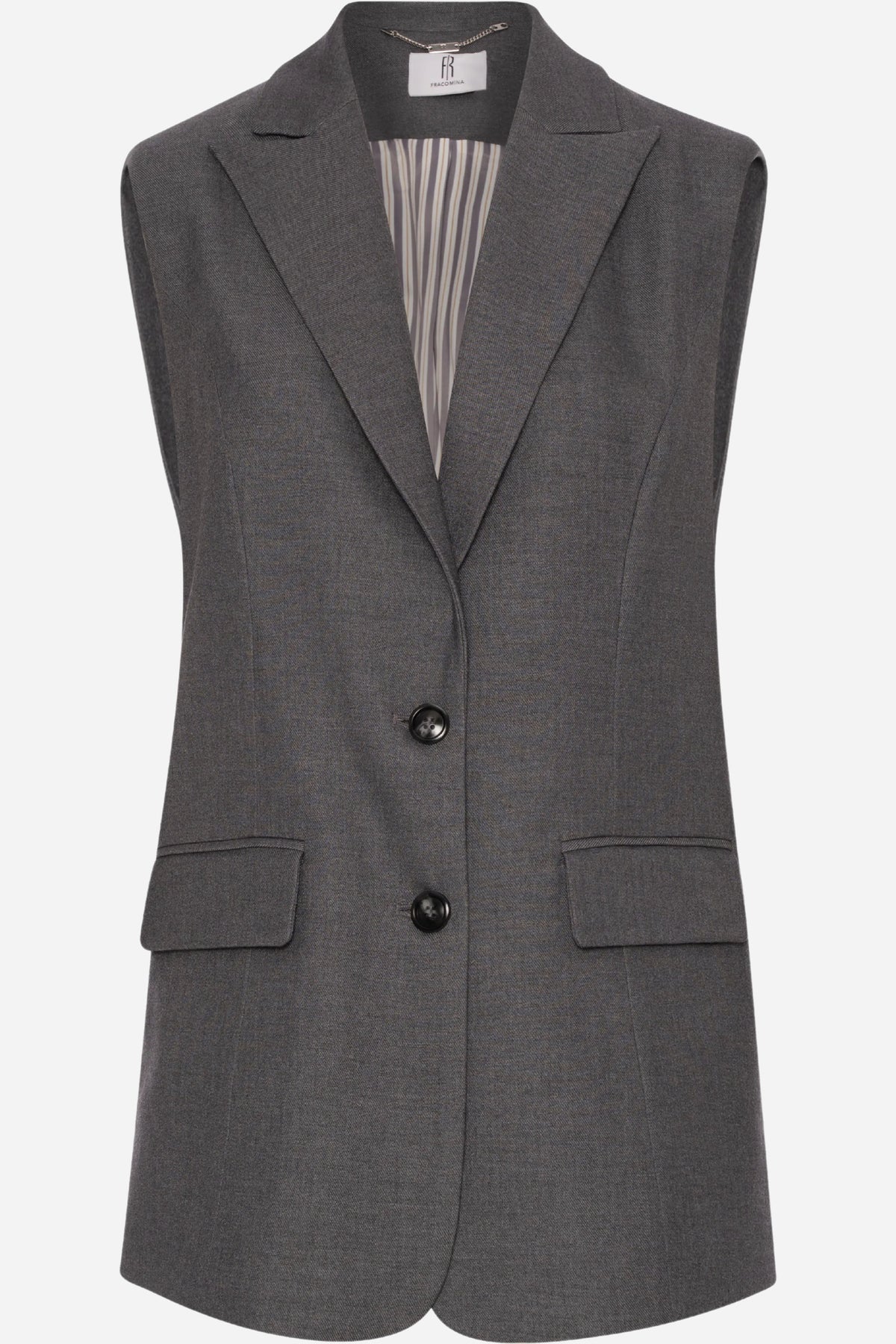 Fracomina Gilet lungo monopetto regular