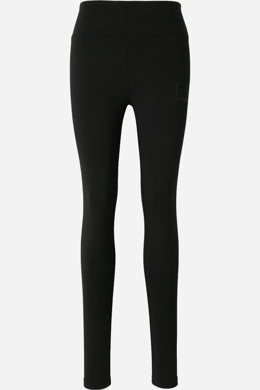 Leggings Emporio Armani slim logo strass