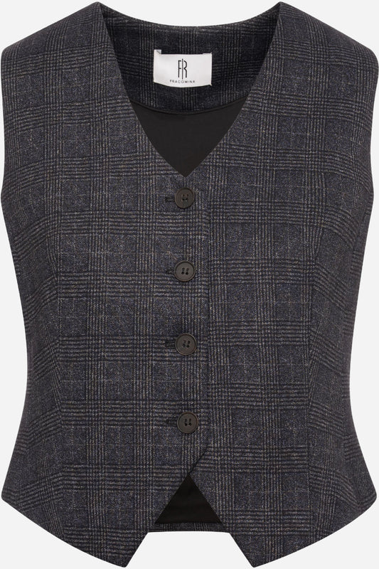 Gilet slim Principe di Galles Fracomina