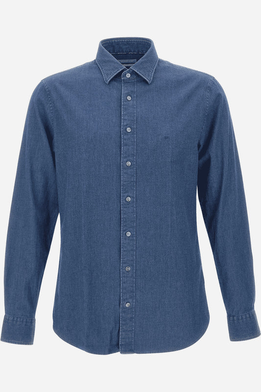 Camicia slim uomo Michael Kors in denim di cotone