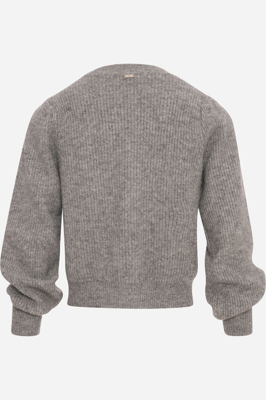 Cardigan Fracomina regular con applicazioni gioiello