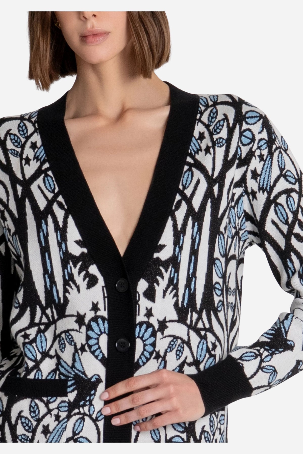 Cardigan Fracomina regular jacquard