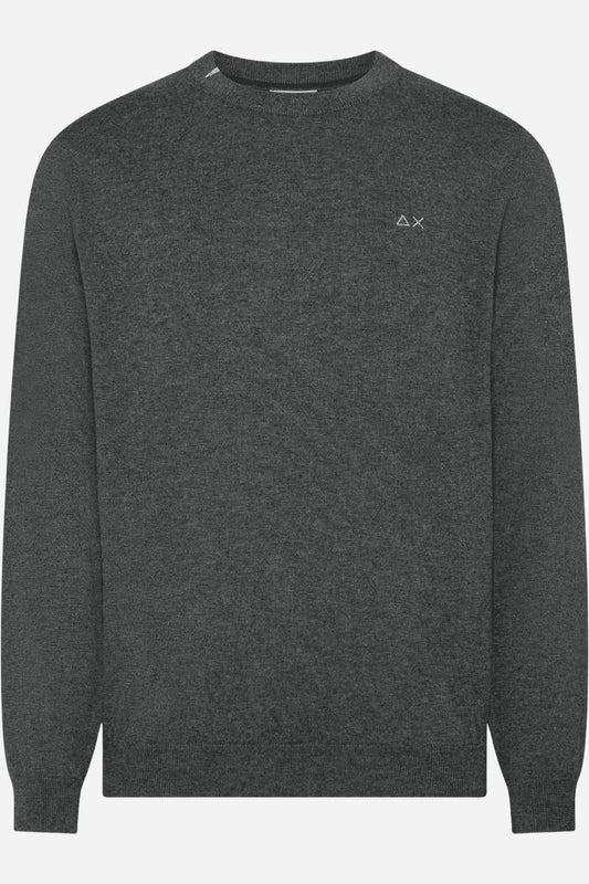 Maglia Sun68 girocollo maniche lunghe misto lana
