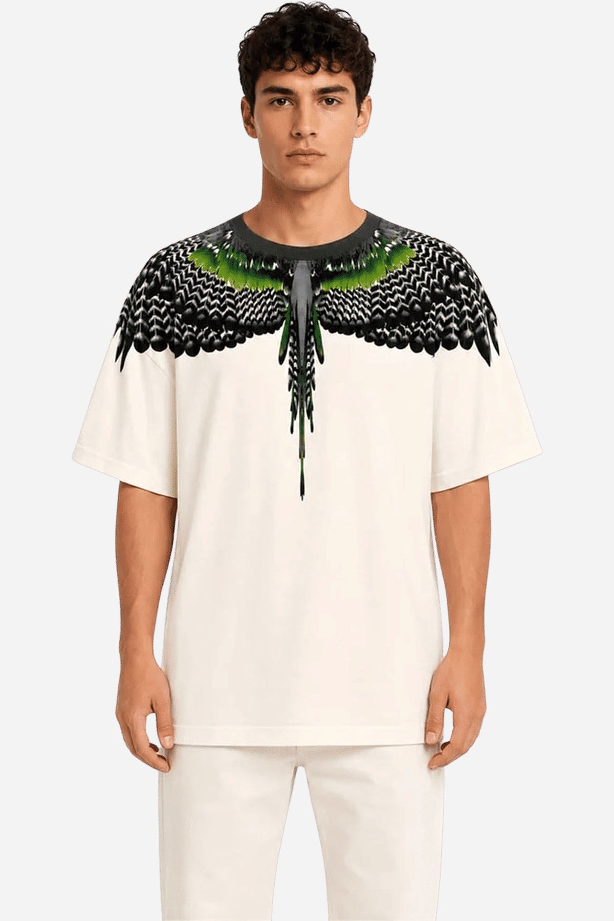 T-Shirt County Of Milan uomo stampa piume