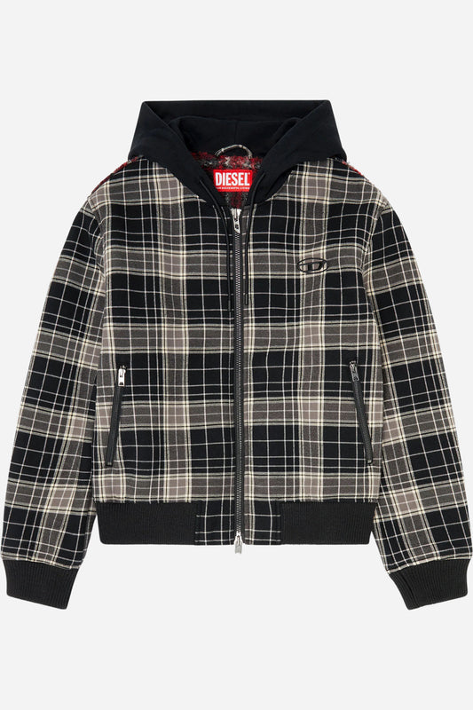 Bomber Diesel uomo in flanella teddy