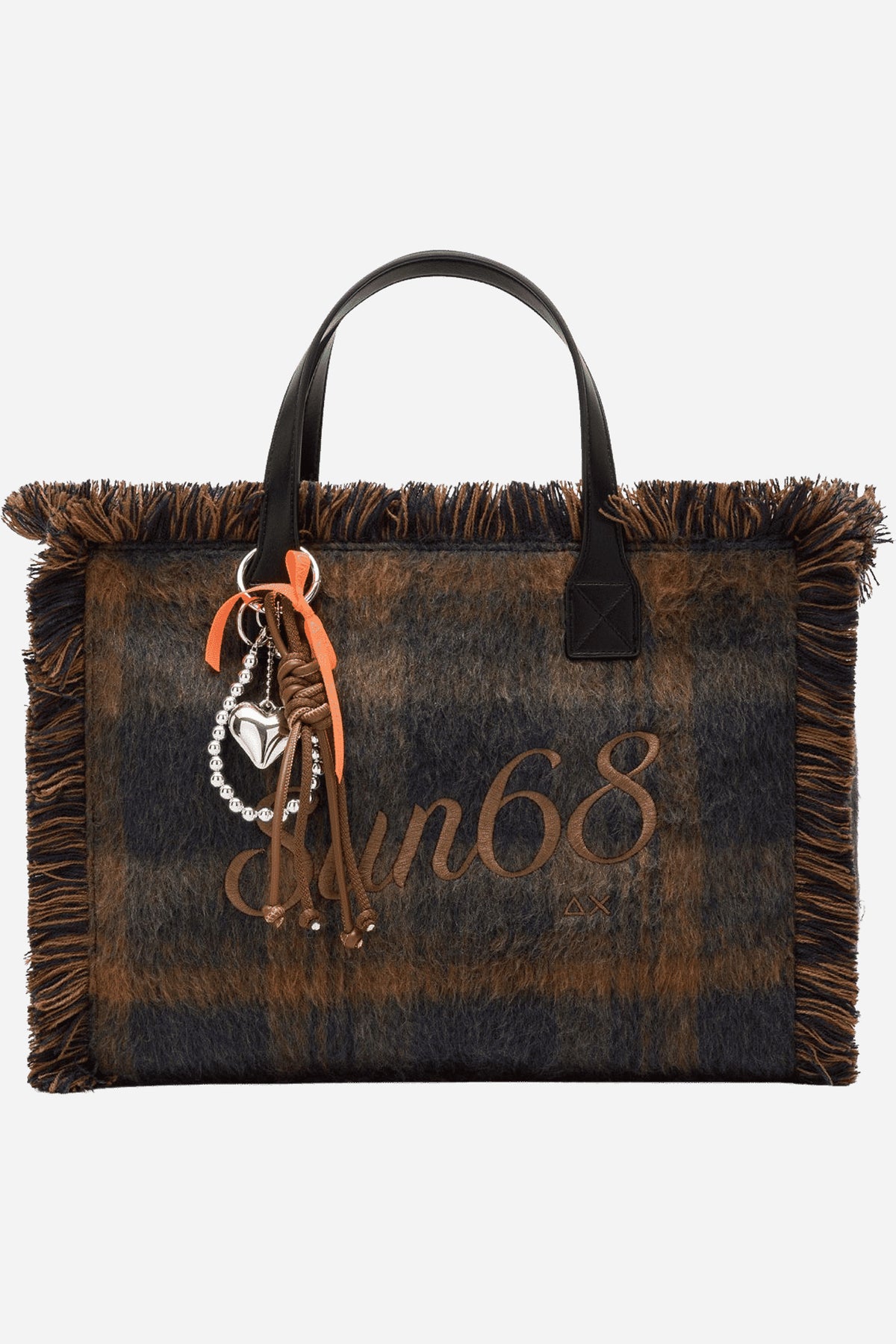 Cali Shopping bag media in lana con frange