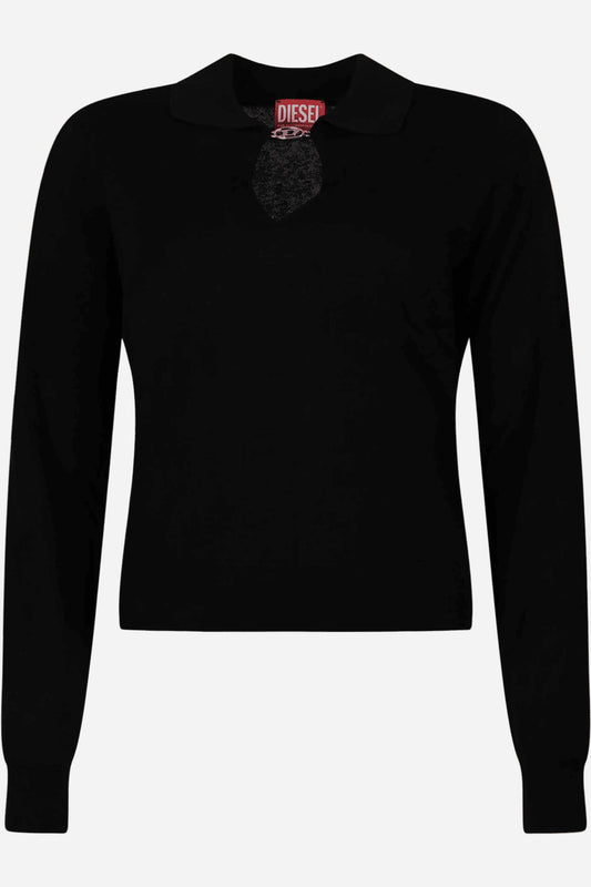 Maglione fine maniche lunghe dettagli argento
