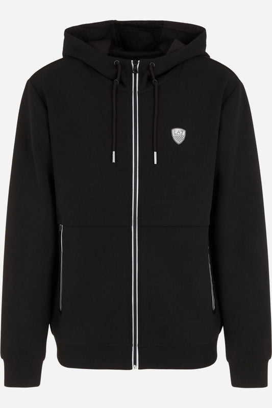 Felpa con cappuccio EA7 Premium Shield zip stretch