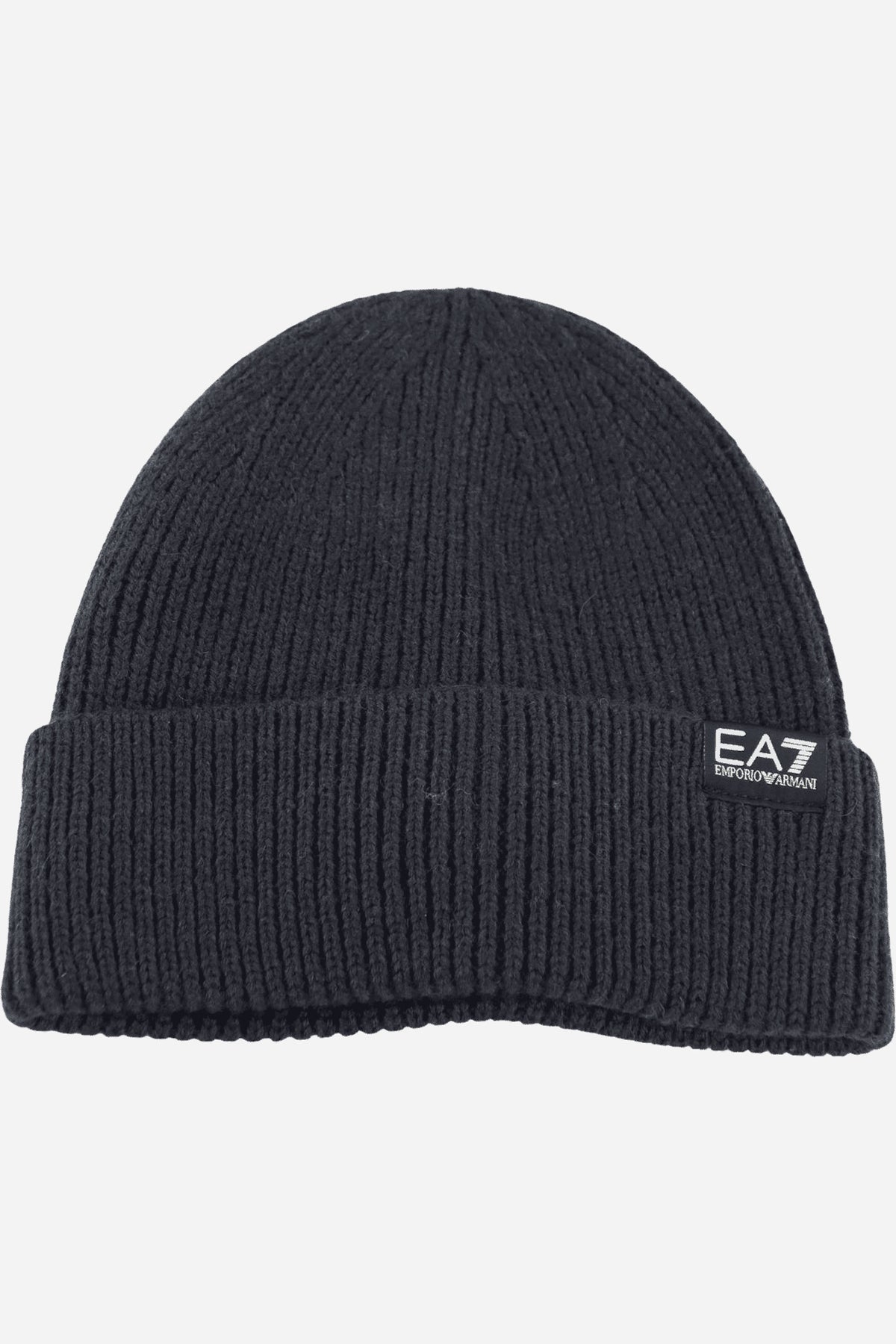 Berretto Ea7 a coste patch logo