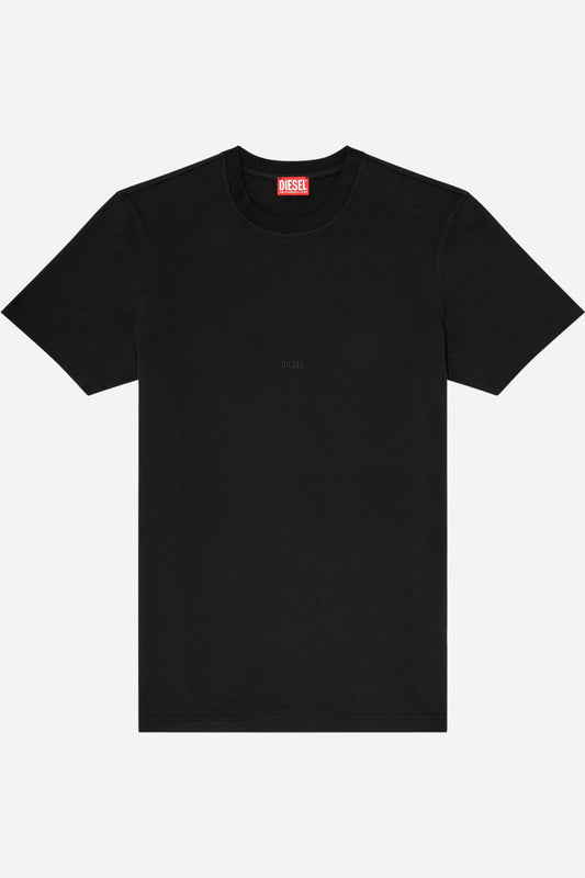 T-shirt Diesel regular fit cotone con ricamo logo