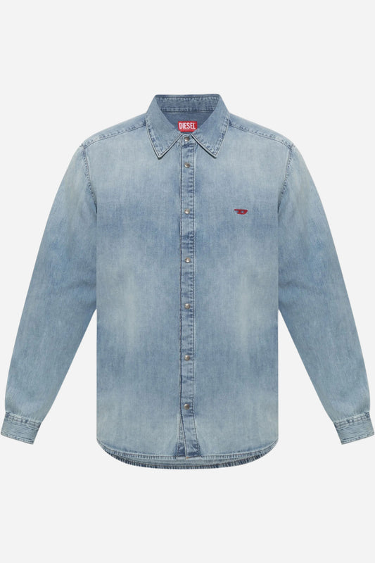 Camicia D-Simply maniche lunghe in denim