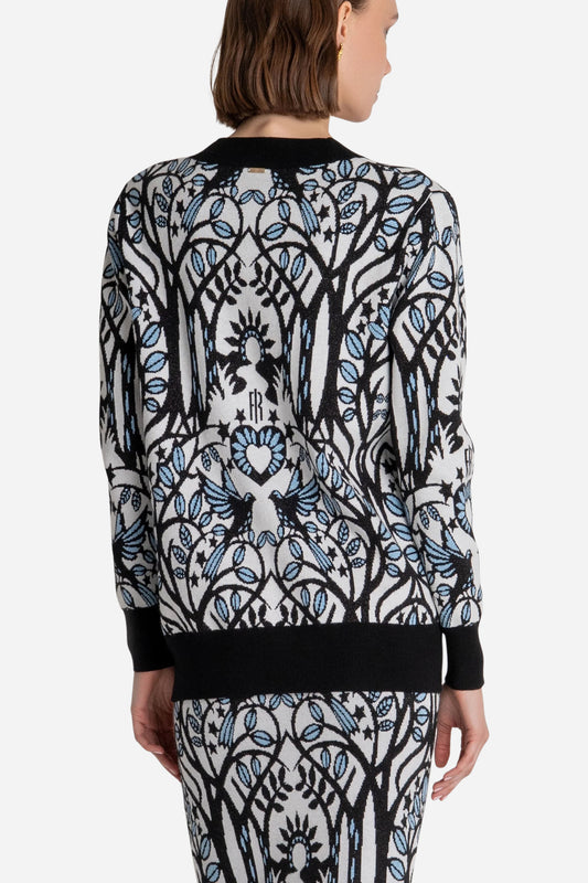 Cardigan Fracomina regular jacquard