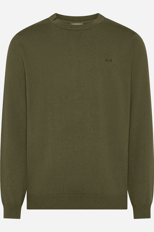 Sun68 Maglia girocollo in cotone e lana