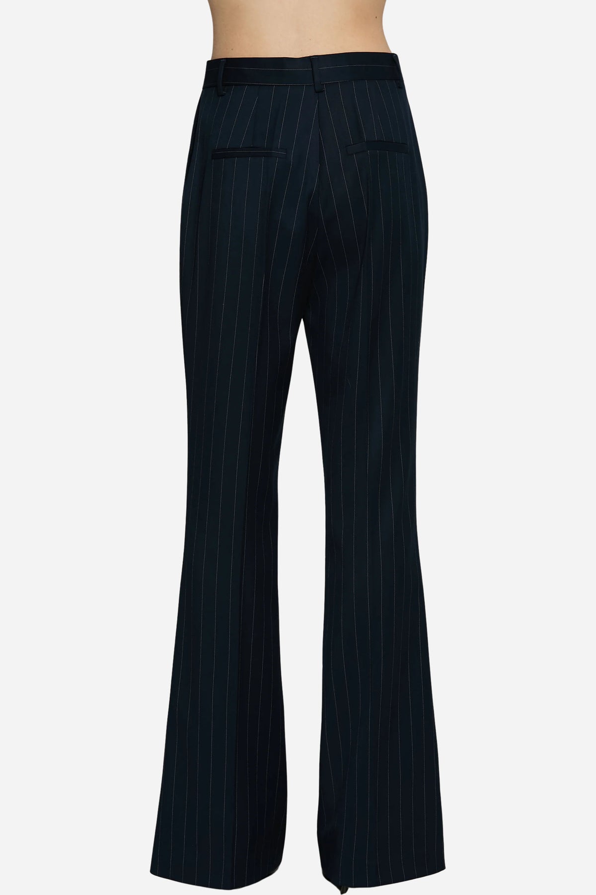 Pantalone IUSSIS vita alta zampa gessato