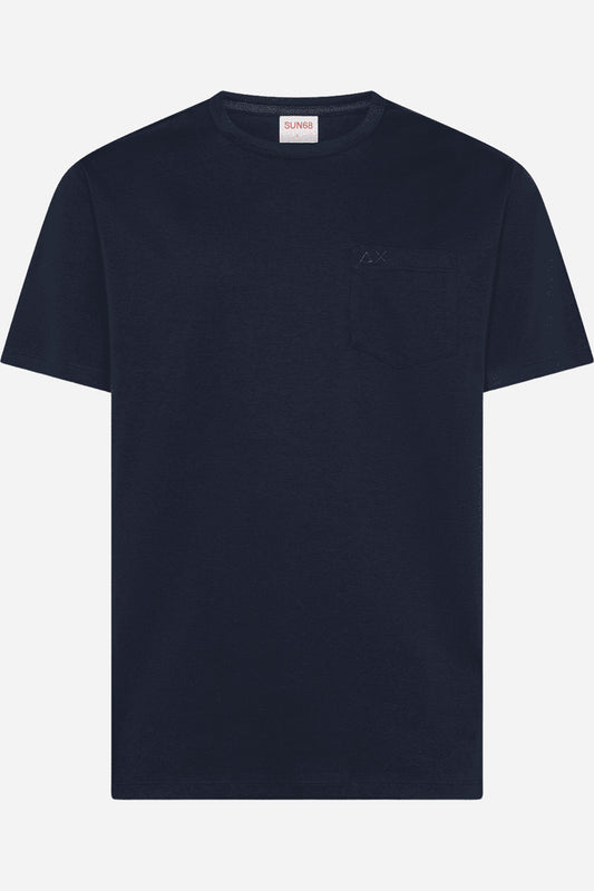 T-shirt Sun68 in cotone con taschino
