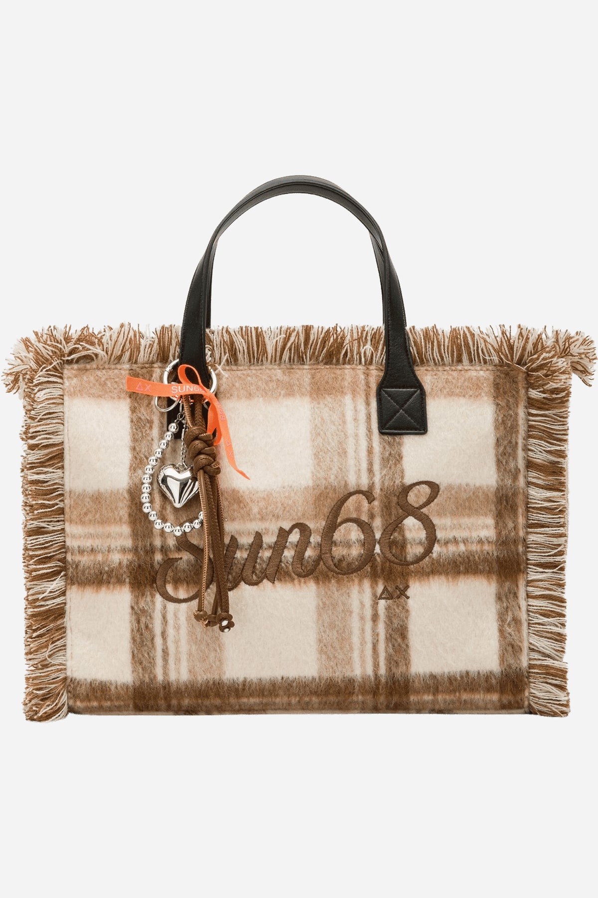 Cali Shopping bag media in lana con frange