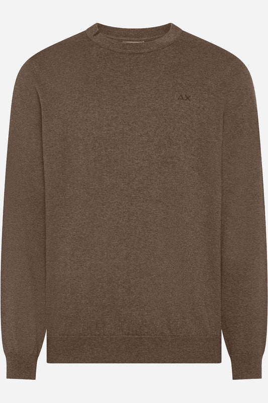 Maglia Sun68 girocollo in cotone e lana