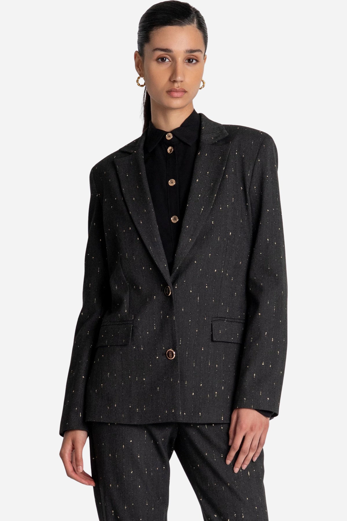 Blazer Fracomina regular monopetto gessato