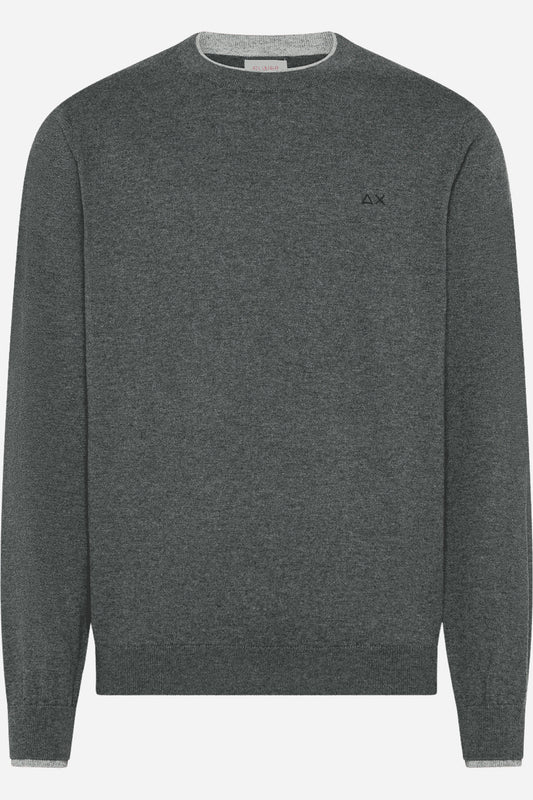 Sun68 Maglia girocollo cotone e lana