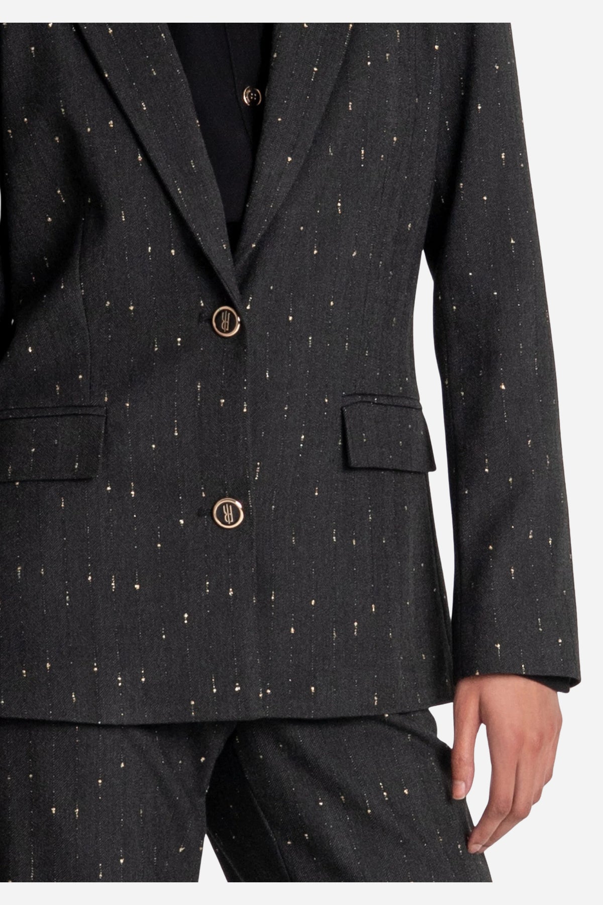 Blazer Fracomina regular monopetto gessato